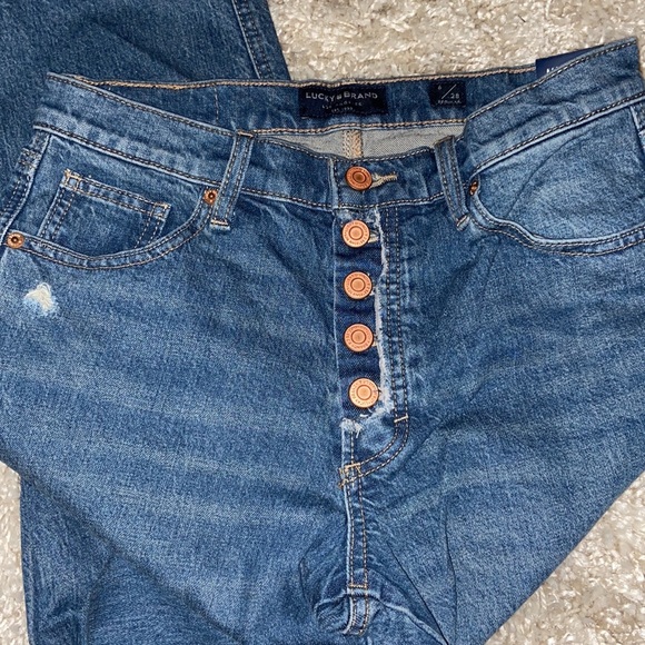 Lucky Brand Mid Rise Authentic Straight Jeans - Picture 2 of 5